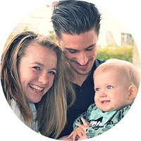 Lieke en gezin met baby Mason